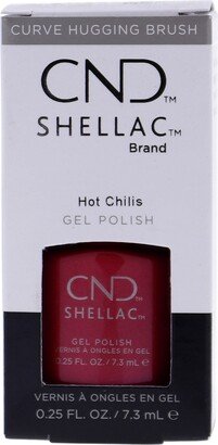Shellac Nail Color - Hot Chilis by for Women - 0.25 oz Nail Polish
