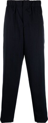 Elasticated-Waistband Tapered Trousers-AB