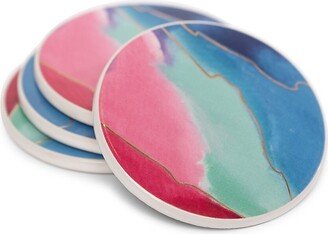 Jill & Ally 4-Piece Ceramic Coaster Set