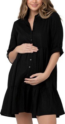 Maternity Adel Button Through Shirt Dress