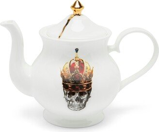 Melody Rose London Skull In Red Crown Teapot