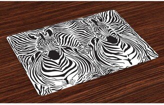 Zebra Print Place Mats, Set of 4