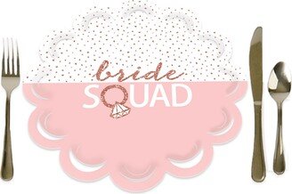 Big Dot Of Happiness Bride Squad Bridal Shower or Bachelorette Table Chargers Place Setting 12 Ct