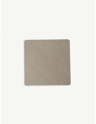 Lind Dna Grey Anthracite Hippo Square Leather Coaster