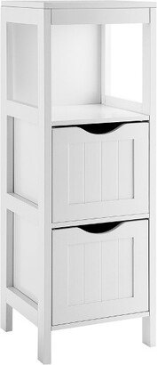 Bathroom Floor Cabinet Freestanding Side Storage Organizer w/2 Removable Drawers