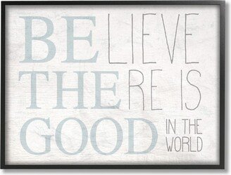 Be The Good in The World Light Blue Distressed Wood Look Sign, 24 L x 30 H