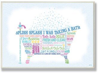 Home Decor Splish Splash Typography Bathroom Wall Plaque Art, 12.5 x 18.5