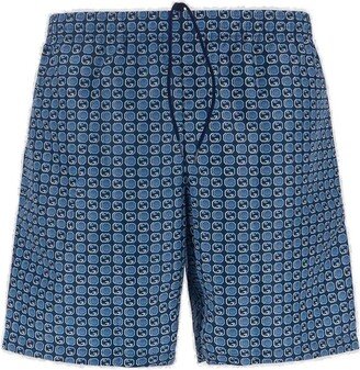 Interlocking G-Print Drawstring Swim Shorts