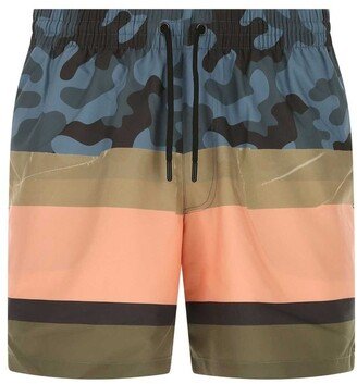 Color Block Drawstring Swim Shorts