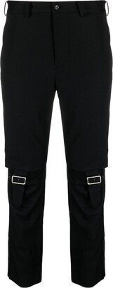 Cut-Out Buckle-Detail Skinny Trousers