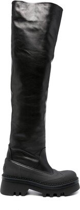 Raina 50mm thigh-high leather boots