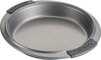 Advanced Bakeware 9 Nonstick Round Cake Pan with Silicone Grips Gray