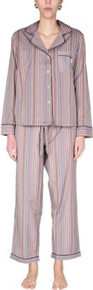 Striped Pattern Pajamas Set