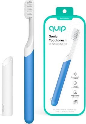 quip Sonic Plastic Electric Toothbrush with Timer & Travel Case/Mount