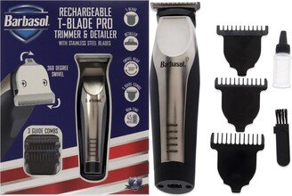 Rechargeable T-Blade Pro Trimmer and Detailer by Barbasol for Men