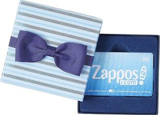 Zappos Gift Cards Gift Card - Blue Bow Tie Box (50) Gift Cards Gifts