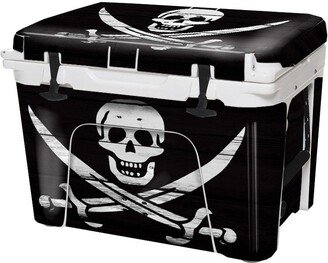 Custom Cooler Vinyl Wrap Skin Decal Fits Yeti Roadie 48 Wheeled | Cooler Not Included Personalized - Full Pirate Flag Patriotic