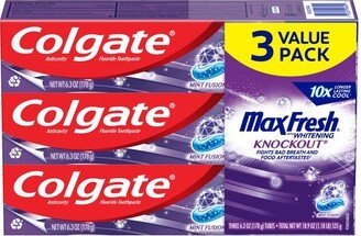 Max Fresh Knockout Toothpaste - 6.3oz/3pk