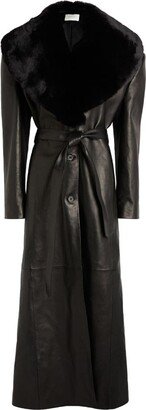 Leather Longline Coat