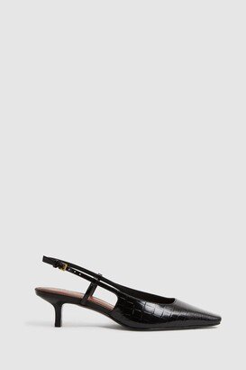 Leather Slingback Heels-AA