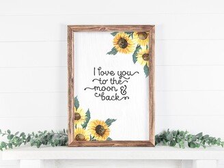 I Love You To The Moon & Back, Wood Sign, Valentines Day Gift, Loving Coffee Mug, Them, Boyfriend Girlfriend Gift