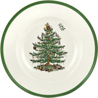 Set Of 4 Christmas Tree Soup Plates