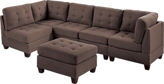 TONWIN Coffee L-Sectional Contemporary Modular Sectional 7PC Set Living Room