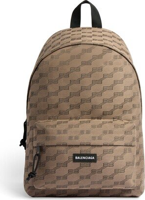 Signature Medium Backpack Bb Monogram Jacquard Canvas