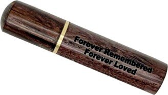 Forever Remembered Loved - Natural Walnut Cremation Urn/Scattering Tube, Fits in Pocket/Purse, Perfect For Travel, Tsa Compliant