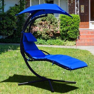 Patio Hammock Swing Chair Hanging Chaise w/ Cushion Pillow-AB