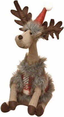 Sitting Plush Long Neck Reindeer - 11H x 75W x 6D