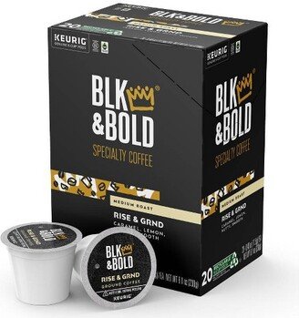 BLK & Bold Specialty Beverages Blk & Bold Rise & GRND Medium Roast - Keurig K-Cup Coffee Pods - 20ct