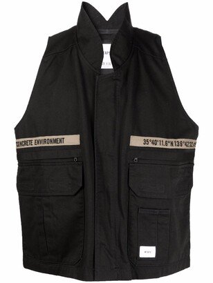 Rep stand-up collar gilet