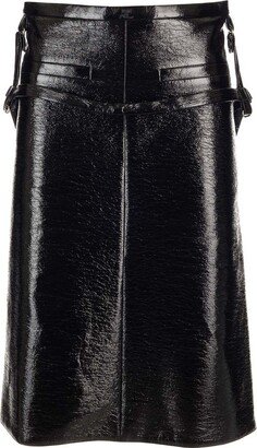 Midi Leather Skirt