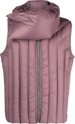 Gimp detachable-neck padded gilet-AB