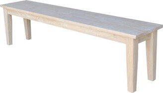 IC International Concepts International Concepts Shaker Style Unfinished Bench