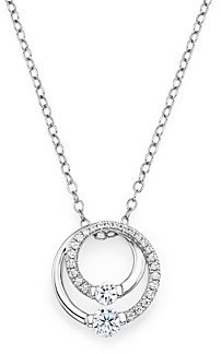 Diamond Circle Pendant Necklace in 14K White Gold, .30 ct. t.w. - 100% Exclusive