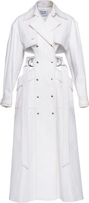 Diana Arno Ari Cut-Out Denim Trench Coat