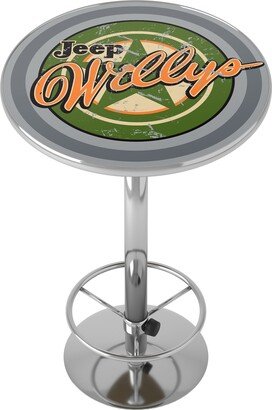 Willys Vintage Chrome Pub Table