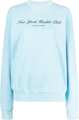 Text-Print Cotton Sweatshirt