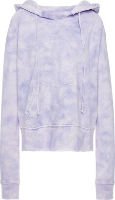 Rayne tie-dyed French cotton-terry hoodie