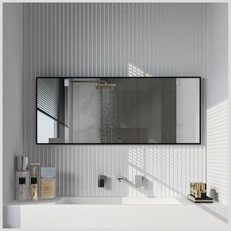 Black 72X30 Inch Modern Framed Bathroom Mirror