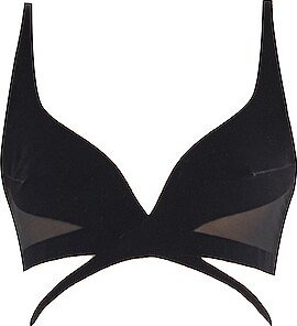 x Mugler Flock Shaping Bra in Black