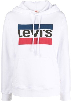 Logo-Print Pullover Hoodie-AA