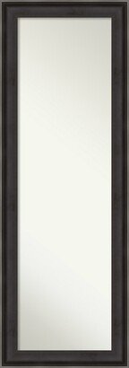 Non-Beveled Wood Full Length On The Door Mirror - Allure Charcoal Frame - Outer Size: 18 x 52 in