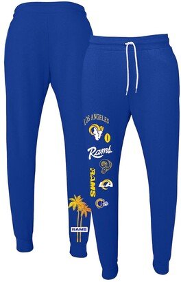 Women's Wear by Erin Andrews Royal Los Angeles Rams Palm Tree Jogger Sweatpants