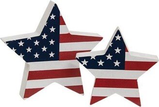 2/Set USA Flag Star Sitters - N/A