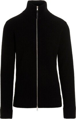 Ribbed Zip-Up Cardigan-AB