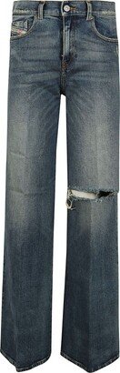 D-Akemi Distressed Flared Jeans