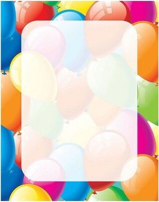 Great Papers! Great Papers Balloon Border Letterhead 80 count 2013168